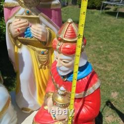 Vintage Nativity Wisemen 3 Kings Blow Mold Set General Foam Plastics Vintage Nativity Wisemen 3 Kings Blow Mold Set General Foam Plastics