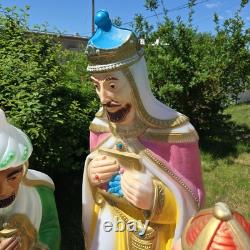 Vintage Nativity Wisemen 3 Kings Blow Mold Set General Foam Plastics Vintage Nativity Wisemen 3 Kings Blow Mold Set General Foam Plastics
