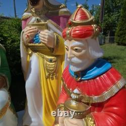 Vintage Nativity Wisemen 3 Kings Blow Mold Set General Foam Plastics Vintage Nativity Wisemen 3 Kings Blow Mold Set General Foam Plastics
