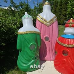 Vintage Nativity Wisemen 3 Kings Blow Mold Set General Foam Plastics Vintage Nativity Wisemen 3 Kings Blow Mold Set General Foam Plastics