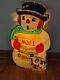Vintage Noma Decor Lites Christmas Snowman Plastic Celluloid Blow Mold Light 19
