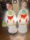 Vintage Pair Empire Christmas Holiday Blow Molds 30 Choir Boy And Girl Carolers