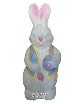 Vintage Painter Bunny Blow Mold Easter Egg Paintbrush Pastels 34 TPI 1994 Rare Vintage Painter Bunny Blow Mold Easter Egg Paintbrush Pastels 34 TPI 1994 Rare