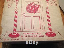 Vintage Pair 48 Christmas Lighted Candles Lights Union Products