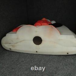 Vintage Penguin in Igloo Lighted Christmas Blow Mold General Foam plastics READ