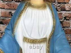 Vintage Plastic Blow Mold 35 Mary Our Lady Grace Madonna Yard Statue Ornament