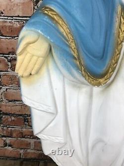 Vintage Plastic Blow Mold 35 Mary Our Lady Grace Madonna Yard Statue Ornament