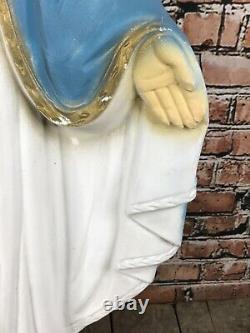 Vintage Plastic Blow Mold 35 Mary Our Lady Grace Madonna Yard Statue Ornament