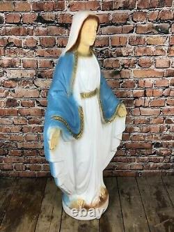 Vintage Plastic Blow Mold 35 Mary Our Lady Grace Madonna Yard Statue Ornament