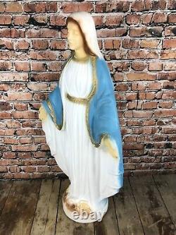 Vintage Plastic Blow Mold 35 Mary Our Lady Grace Madonna Yard Statue Ornament