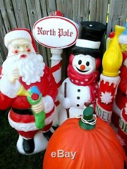 Vintage Plastic Blow Molds Christmas/Halloween Large Lot Of 26