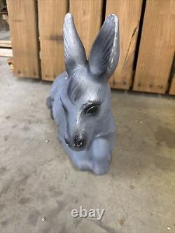 Vintage Poloron Christmas Nativity Donkey Blow Mold Lighted works great