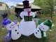 Vintage Rare 8' Snowman Family Of 3 Christmas Carols Airblown Inflatable Gemmy