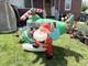 Vintage Rare Gemmy Airblown Inflatable Santa & Helicopter Reindeer Penguin Gifts