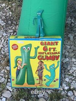 Vintage Rare Giant 6ft Gumby no 7368 Inflatable 1986 Imperial Toy Co (EY)