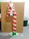 Vintage Rare Htf 49 Santa's Best Christmas Candy Cane With Santa Top Blow Mold