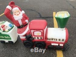 Vintage Rare Santa Claus Train blow mold With Present Tender Empire