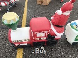 Vintage Rare Santa Claus Train blow mold With Present Tender Empire