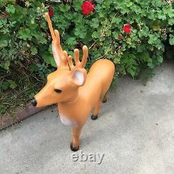 Vintage Reindeer Buck Blow Mold Christmas Yard Decor Union Products 35 1989