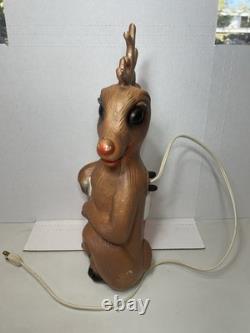 Vintage Rudolph Red Nose Reindeer plastic blow mold Christmas decoration 14
