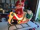 Vintage Santa Claus In Sleigh Lighted Christmas Blow Mold 37x36 Local Pickup