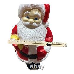 Vintage Santa Claus with Candy Cane Lighted Christmas Blow Mold with Original Box