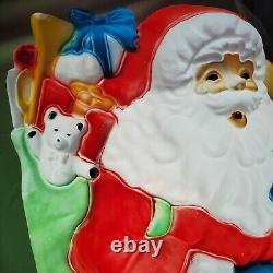 Vintage Santa's Best 42 Santa Claus Christmas Lighted Blow Mold outdoor decor