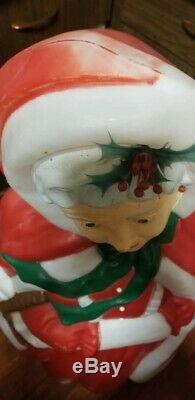 Vintage Santa's Best Mrs Santa Claus Christmas Blow Mold 40 Yard Decor Light up