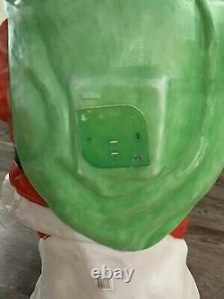 Vintage Santa's Best Santa 42 Blow Mold with Green Toy Sac