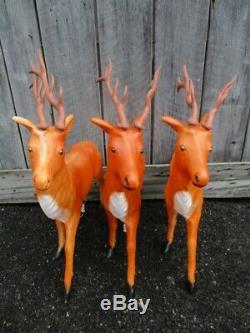 Vintage Santas Best 35 Reindeer Buck Deer Lighted Blow Mold Christmas Decor
