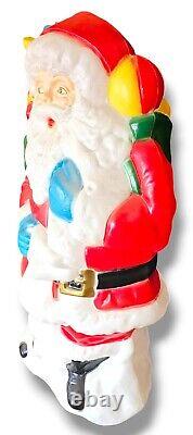 Vintage Santas Best 42 Blow Mold Christmas Plastic Lighted HUGE One Owner