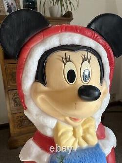 Vintage Santas Best Minnie Mouse Caroler 32 Lighted Christmas Blow Mold