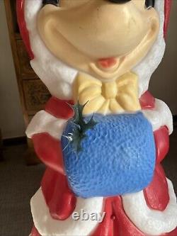 Vintage Santas Best Minnie Mouse Caroler 32 Lighted Christmas Blow Mold