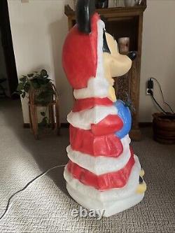 Vintage Santas Best Minnie Mouse Caroler 32 Lighted Christmas Blow Mold