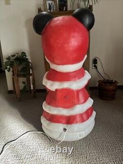 Vintage Santas Best Minnie Mouse Caroler 32 Lighted Christmas Blow Mold