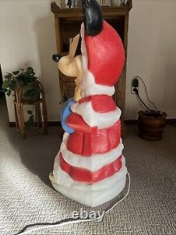 Vintage Santas Best Minnie Mouse Caroler 32 Lighted Christmas Blow Mold