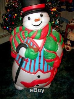 Vintage Santas Best Snowman Blow Mold