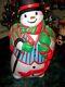 Vintage Santas Best Snowman Blow Mold