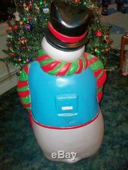 Vintage Santas Best Snowman Blow Mold