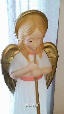 Vintage TPI Angel Choir With Horn Nativity Lighted Blow Mold Christmas Holiday 34