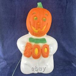 Vintage TPI Farley 1993 Ghost Pumpkin Head Halloween Blow Mold Lighted 24 BOO