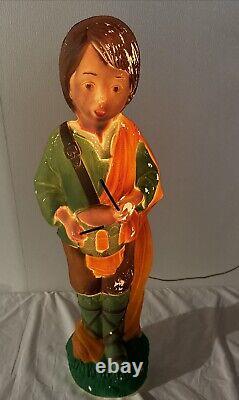 Vintage TPI LITTLE DRUMMER BOY Blow Mold 30 Tall with drumsticks Canada 4955 XMAS