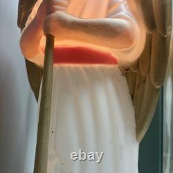 Vintage TPI Lighted Blow Mold Angel with Gold Horn Christmas Nativity 34 HTF Vintage TPI Lighted Blow Mold Angel with Gold Horn Christmas Nativity 34 HTF