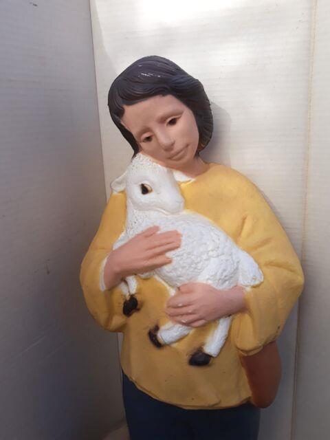Vintage Tpi Mold Rare Nativity Child Shepard Boy Girl Withlamb 1997 Blow Mold