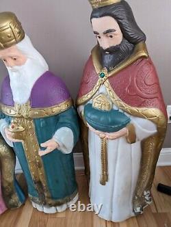 Vintage TPI Nativity Set 3 Wise Men Blow Molds Christmas Decor Wiseman