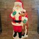 Vintage Tpi Santa Claus With Reindeer Christmas Blow Mold Yard Decoration 40