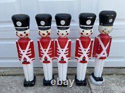 Vintage Toy Soldier Nutcracker Blow Mold Leominster Union Products 30 Carolina