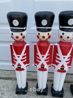 Vintage Toy Soldier Nutcracker Blow Mold Leominster Union Products 30 Carolina