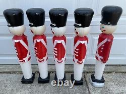 Vintage Toy Soldier Nutcracker Blow Mold Leominster Union Products 30 Carolina