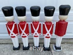 Vintage Toy Soldier Nutcracker Blow Mold Leominster Union Products 30 Carolina